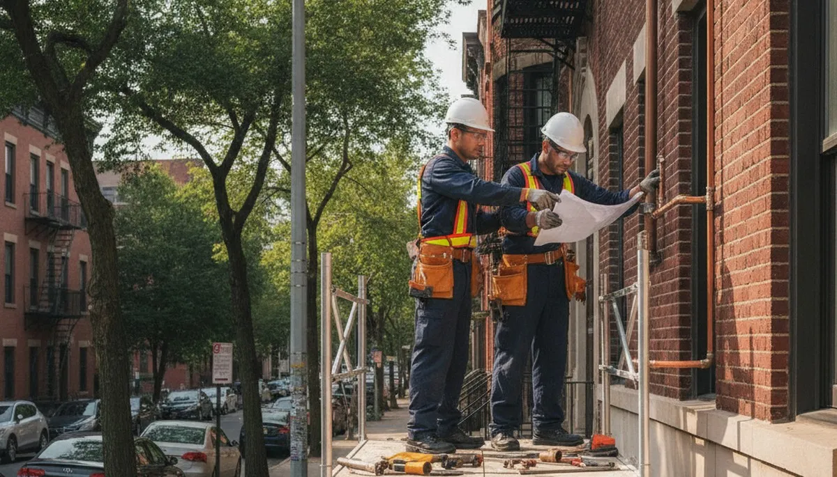 Plumber repairing a pipe in Staten Island, NY for plumbing repair service